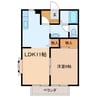 プロシードＡ 1LDKの間取り