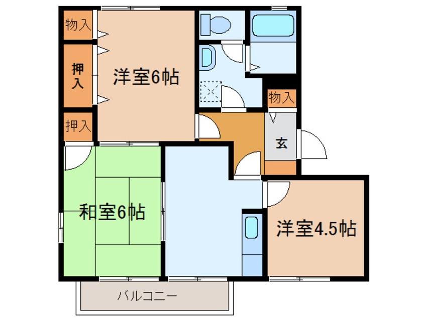 間取図 両毛線/佐野駅 車移動　7分2km 2階 築32年