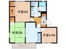 両毛線/佐野駅 車移動 2階 築32年 3DKの間取り