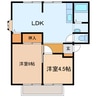 アイランドハイツＡ 2LDKの間取り
