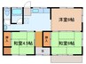 両毛線/佐野駅 車移動 1階 築34年 3DKの間取り