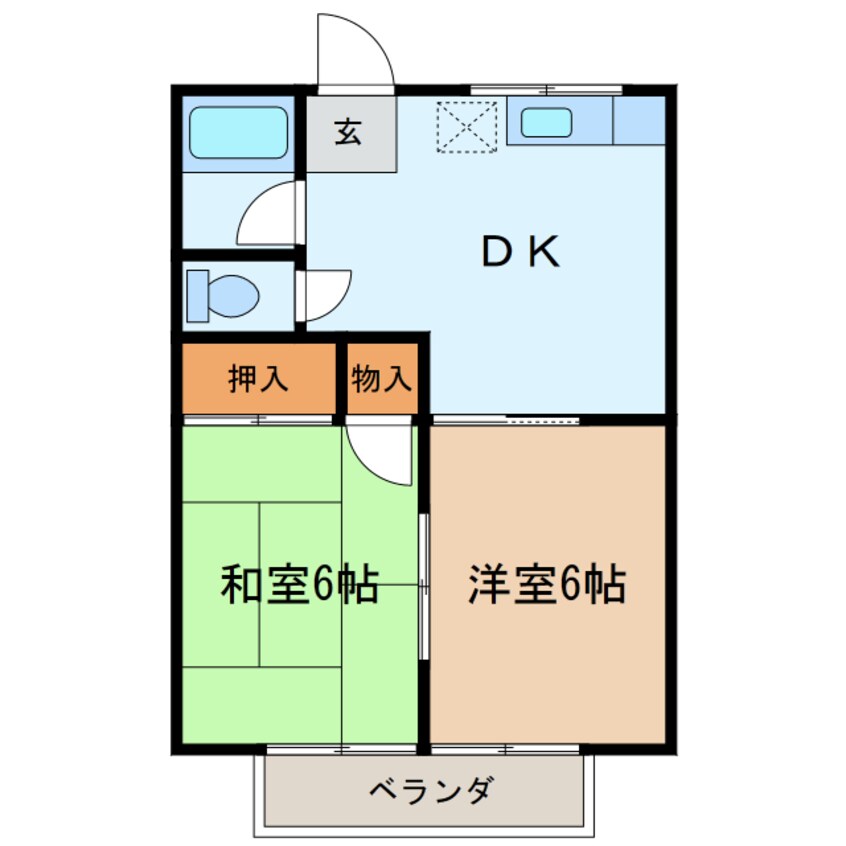 間取図 石山コーポ