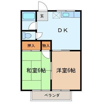 間取図 石山コーポ