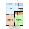 石山コーポ 2DKの間取り