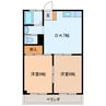 堀米ハイツ 2DKの間取り