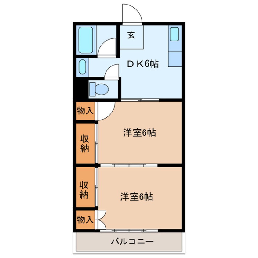 間取図 奈良渕ハイツ