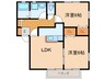 パールハイツＣ 2LDKの間取り