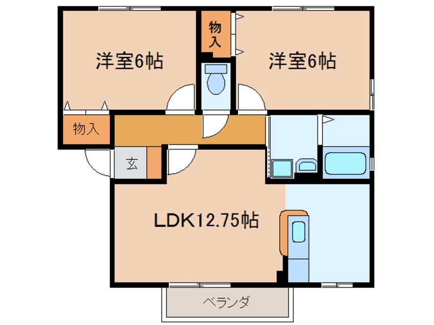 間取図 セジュール喜多Ｆ