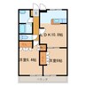 グランシャリオ高萩 2LDKの間取り