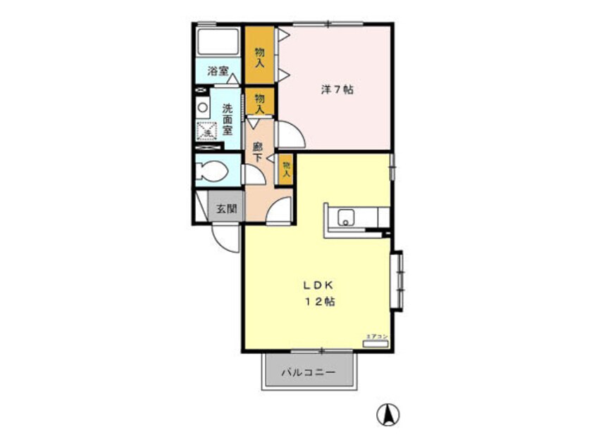 間取図 セジュール喜多Ｇ