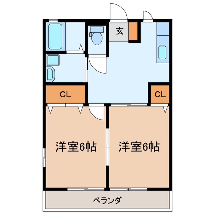 間取図 リバーサイド・アサヒ