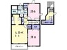 エテルノⅡ 2LDKの間取り