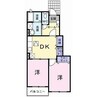 プリムローズＡ 2DKの間取り