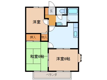 間取図 アップタウンサニーハイツＡ