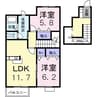 オルゴールＣ 2LDKの間取り