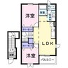 マロニエⅡ 2LDKの間取り