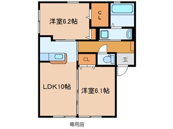 間取図 東武佐野線/堀米駅 車移動　2分0.6km 1階 築12年