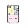 カーム植上Ⅱ 2DKの間取り