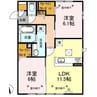 シティハウス高萩2 2LDKの間取り