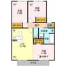 リアン　ファミーユ 3LDKの間取り