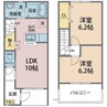 Pine Wind MaisonⅡ 2LDKの間取り