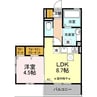 カサブランカⅡ 1LDKの間取り