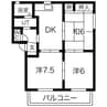 メニィハピネス 3DKの間取り