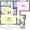 エアリー・カレントⅡ 1LDKの間取り