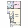 カミーノ　アムレトⅡ 1LDKの間取り