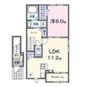 カミーノ　アムレトⅡ 1LDKの間取り