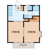 サクラコーポ 2DKの間取り
