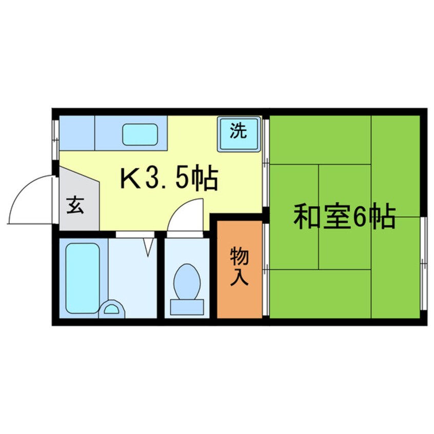 間取図 東海道本線<琵琶湖線・JR京都線>/膳所駅 徒歩16分 1階 築40年