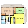 東海道本線<琵琶湖線・JR京都線>/石山駅 徒歩10分 6階 築29年 2LDKの間取り