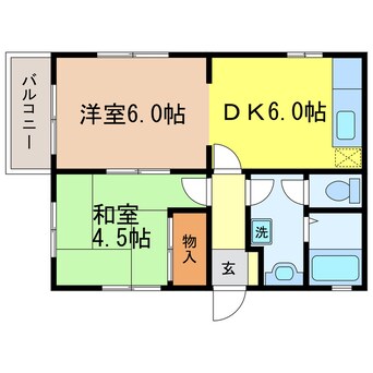 間取図 湖西線/大津京駅 徒歩17分 2階 築31年