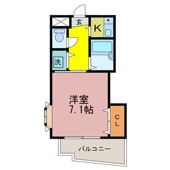 間取図 東海道本線<琵琶湖線・JR京都線>/膳所駅 徒歩16分 2階 築33年