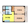 東海道本線<琵琶湖線・JR京都線>/瀬田駅 徒歩15分 3階 築36年 2DKの間取り