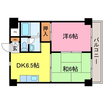 間取図 東海道本線<琵琶湖線・JR京都線>/瀬田駅 徒歩15分 4階 築35年