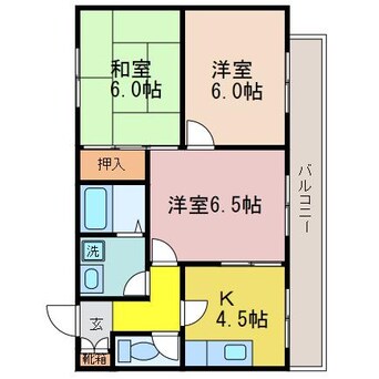 間取図 湖西線/大津京駅 徒歩9分 2階 築31年