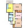 ティファニー石山 3DKの間取り