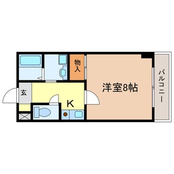 間取図 東海道本線<琵琶湖線・JR京都線>/膳所駅 徒歩19分 2階 築25年