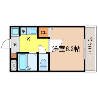 間取図 東海道本線<琵琶湖線・JR京都線>/瀬田駅 徒歩18分 2階 築24年
