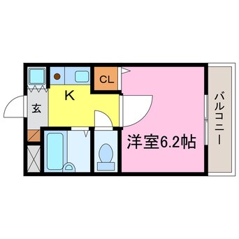 間取図 東海道本線<琵琶湖線・JR京都線>/瀬田駅 徒歩18分 2階 築24年