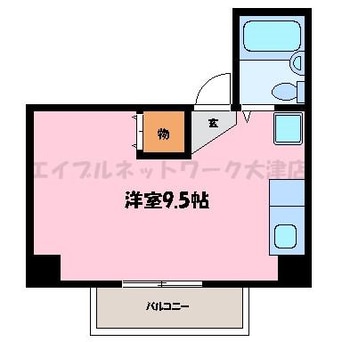 間取図 湖西線/大津京駅 徒歩2分 5階 築37年