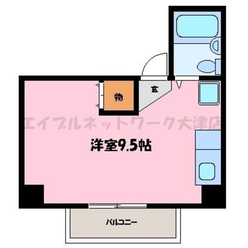 間取図 湖西線/大津京駅 徒歩2分 5階 築37年