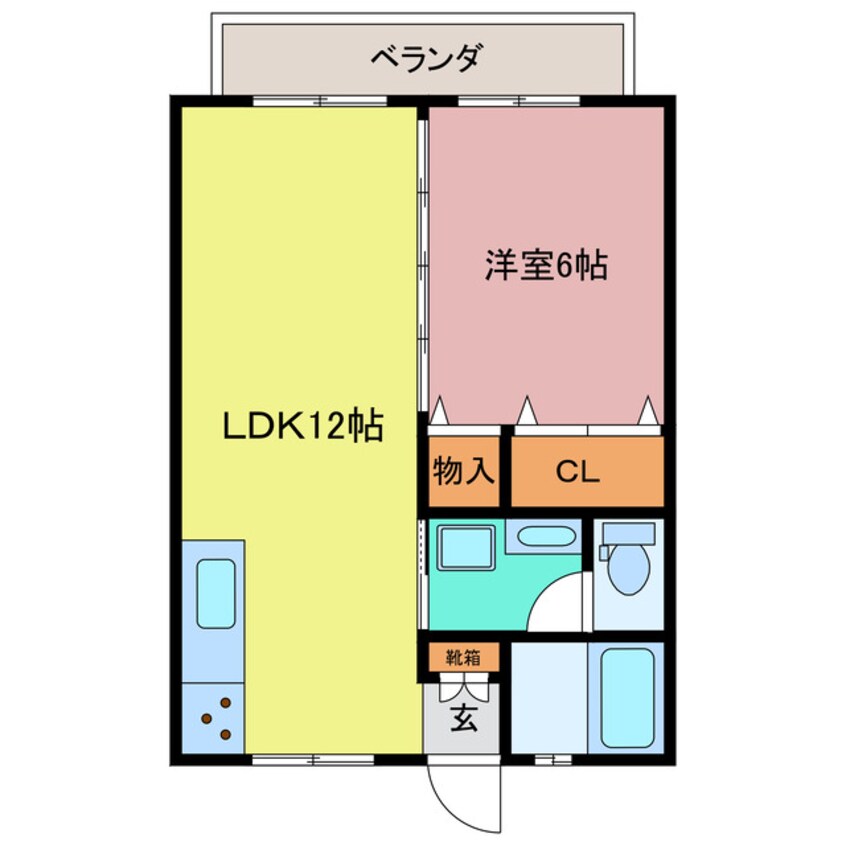 間取図 東海道本線<琵琶湖線・JR京都線>/膳所駅 徒歩7分 1階 築38年