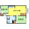 東海道本線<琵琶湖線・JR京都線>/石山駅 徒歩21分 1階 築40年 2LDKの間取り