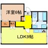 フォーブルＭⅡ 1LDKの間取り