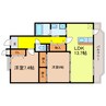 アミカル石山 2LDKの間取り