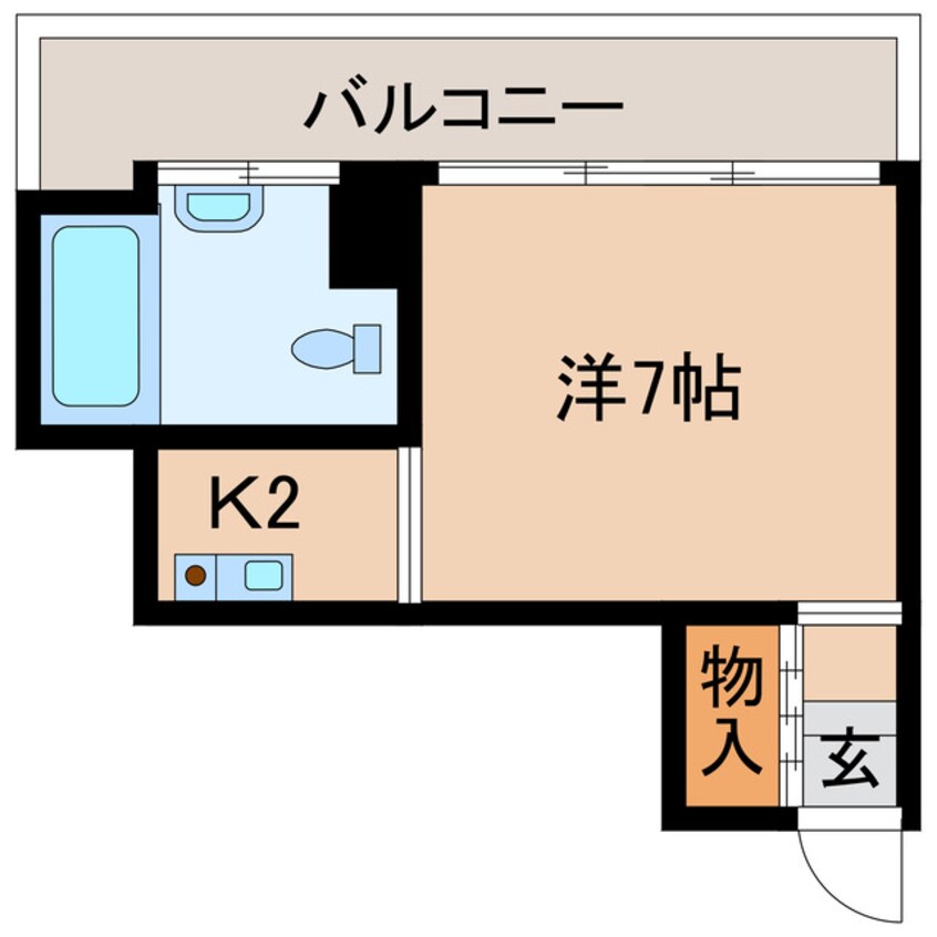 間取図 東海道本線<琵琶湖線・JR京都線>/大津駅 徒歩13分 6階 築37年