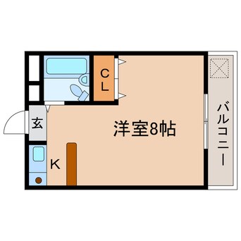 間取図 東海道本線<琵琶湖線・JR京都線>/瀬田駅 徒歩18分 2階 築32年